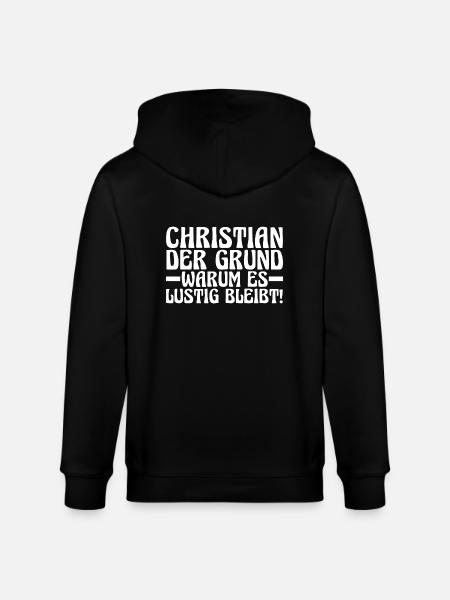 First name Chris Christian - Stanley/Stella CULTIVATOR  Unisex Organic Hooded Jacket - black
