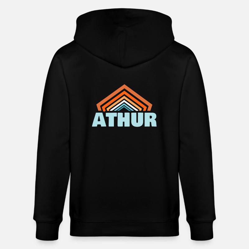 Athur as a given name - Stanley/Stella CULTIVATOR Unisex Organic Hooded Jacket - black