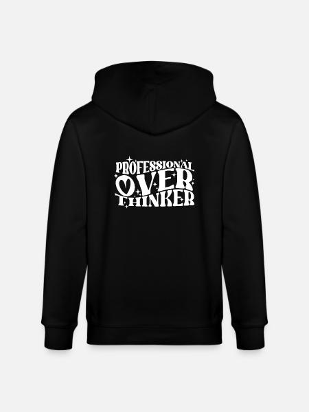 Professionele overdenker Geestige typografie Humor - Stanley/Stella Uniseks bio-ziphoodie CULTIVATOR  - zwart
