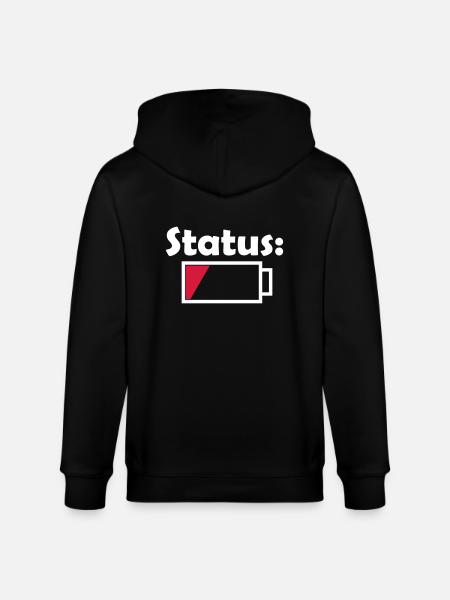 Battery status empty - Stanley/Stella CULTIVATOR Unisex Organic Hooded Jacket - black