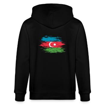 Azerbaijan used - Stanley/Stella CULTIVATOR  Unisex Organic Hooded Jacket - black - Back - Anna (173cm)