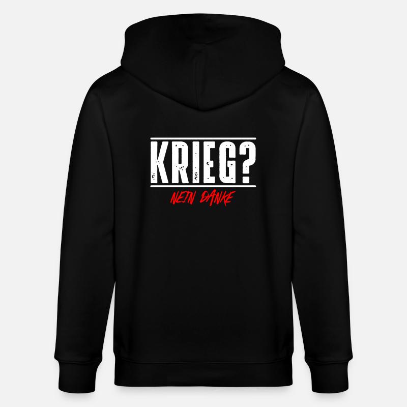 Krieg - Stanley/Stella Unisex Bio-Kapuzenjacke CULTIVATOR  - Schwarz