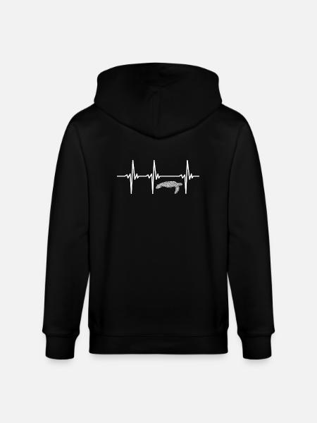 Heartbeat for diving turtles - Stanley/Stella CULTIVATOR  Unisex Organic Hooded Jacket - black