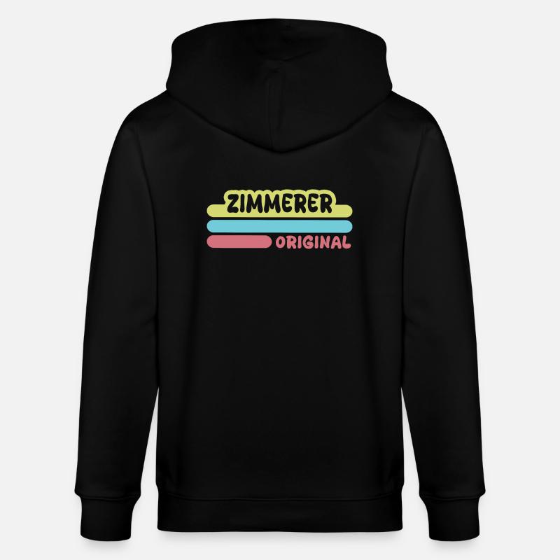 Prénom Zimmerer - Veste à capuche bio CULTIVATOR Stanley/Stella Unisexe - noir