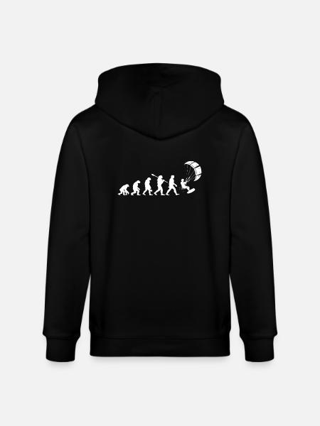 Development of kitesurfing - Stanley/Stella CULTIVATOR  Unisex Organic Hooded Jacket - black
