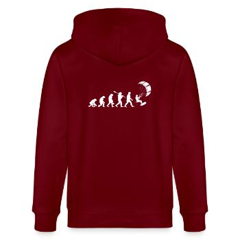 Development of kitesurfing - Stanley/Stella CULTIVATOR  Unisex Organic Hooded Jacket - burgundy - Back - Anna (173cm)