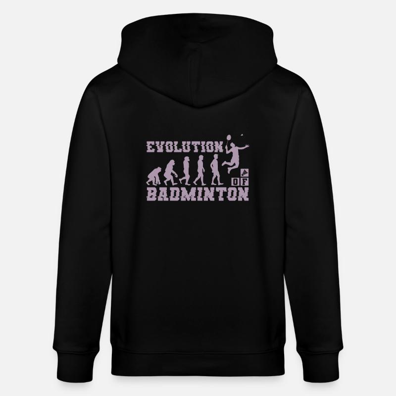 Badminton Evolution Silhouette - Stanley/Stella CULTIVATOR  Unisex Organic Hooded Jacket - black