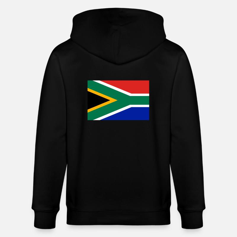 Südafrika Flagge - Stanley/Stella Unisex Bio-Kapuzenjacke CULTIVATOR - Schwarz