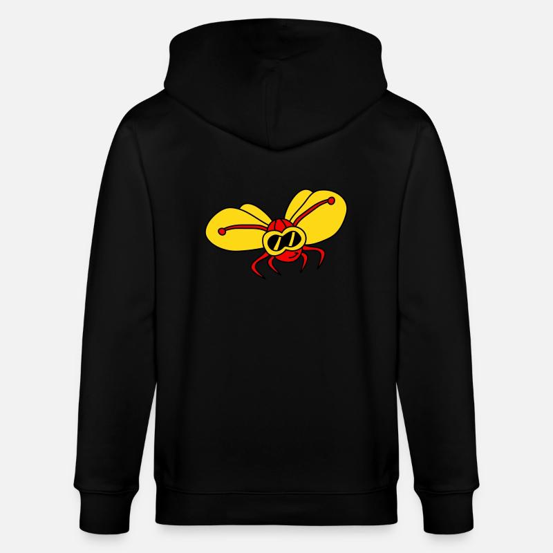 butterfly_pilot_3c - Stanley/Stella Unisex Bio-Kapuzenjacke CULTIVATOR  - Schwarz