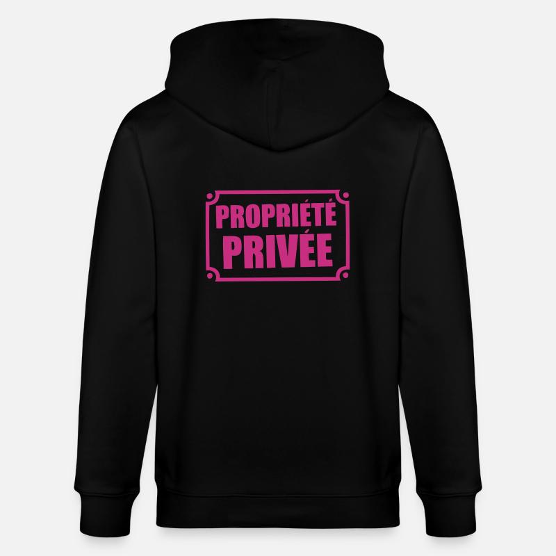 pancarte propriete privee - Veste à capuche bio CULTIVATOR Stanley/Stella Unisexe - noir