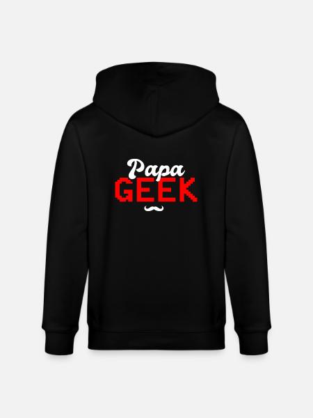 Geeky Dad Gift Dad - Stanley/Stella CULTIVATOR Unisex Organic Hooded Jacket - black