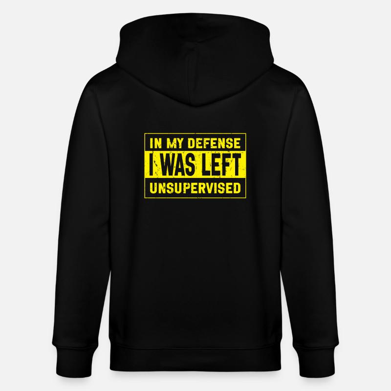 I was left unsupervised - Stanley/Stella CULTIVATOR  Unisex Organic Hooded Jacket - black