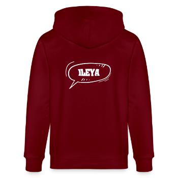 Ileya comme prénom - Veste à capuche bio CULTIVATOR Stanley/Stella Unisexe - bordeaux - Dos - Anna (173cm)