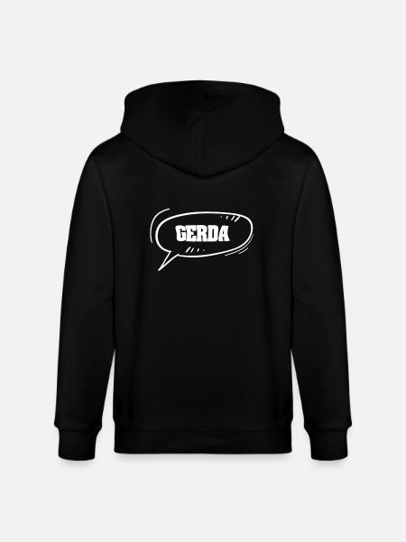 Vorname Gerda - Stanley/Stella Unisex Bio-Kapuzenjacke CULTIVATOR  - Schwarz
