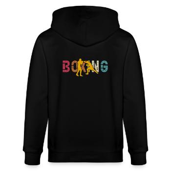Boxen - Stanley/Stella Unisex Bio-Kapuzenjacke CULTIVATOR  - Schwarz - Hinten - Anna (173cm)