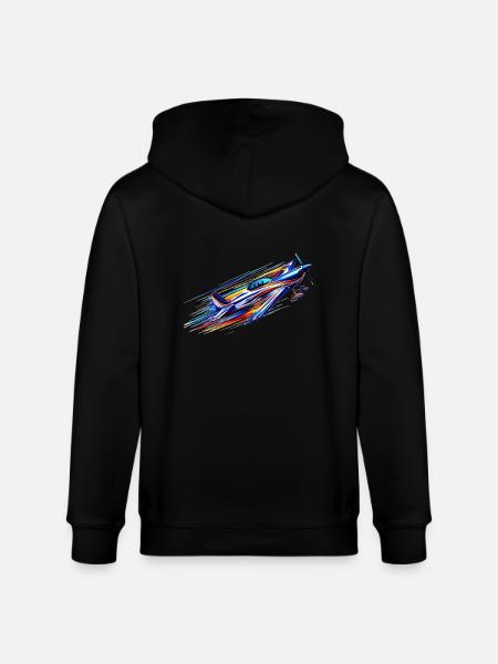 Kunstflugzeug - Stanley/Stella Unisex Bio-Kapuzenjacke CULTIVATOR  - Schwarz