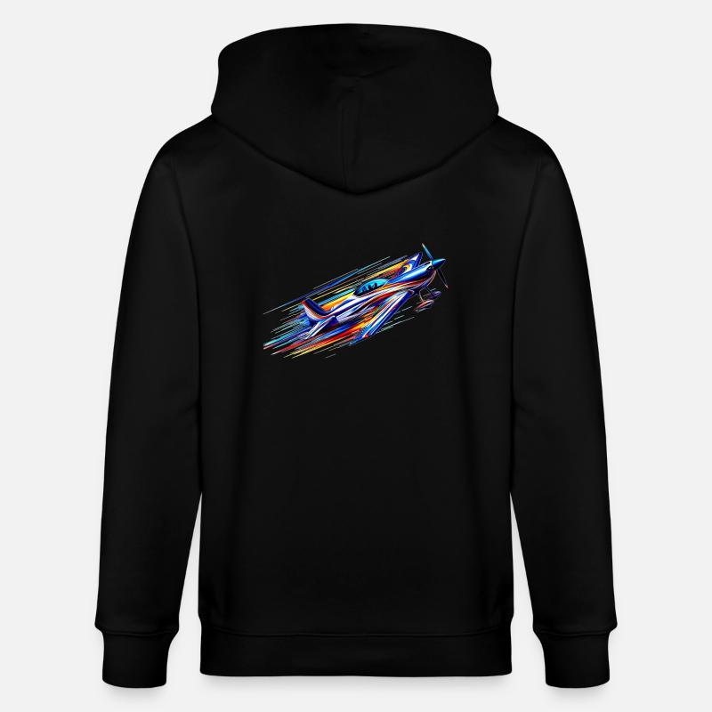 Kunstflugzeug - Stanley/Stella Unisex Bio-Kapuzenjacke CULTIVATOR  - Schwarz