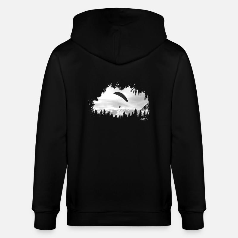Paragliding - Stanley/Stella Unisex Bio-Kapuzenjacke CULTIVATOR  - Schwarz