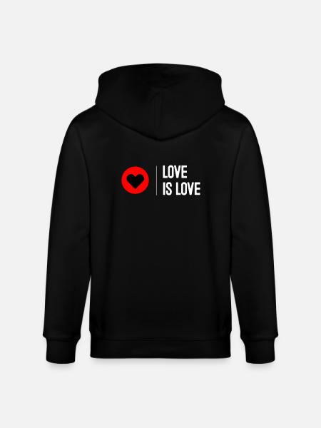 L'amour c'est l'amour - Veste à capuche bio CULTIVATOR Stanley/Stella Unisexe - noir