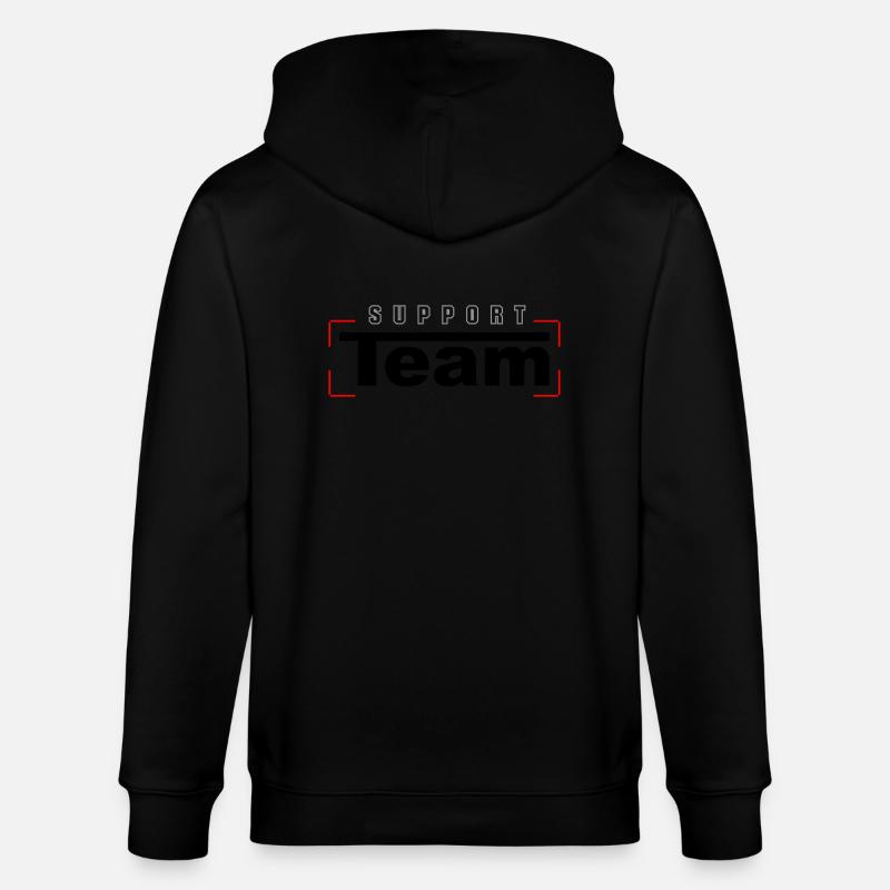 Support Team - Stanley/Stella Unisex Bio-Kapuzenjacke CULTIVATOR  - Schwarz