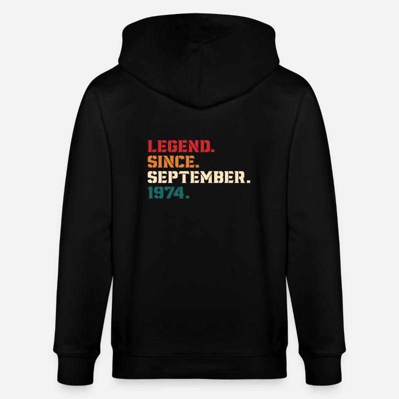 Legend Since September 1974 - Veste à capuche bio CULTIVATOR Stanley/Stella Unisexe - noir