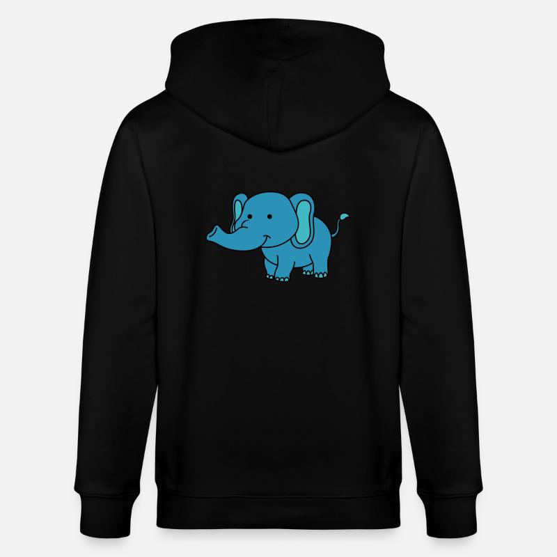 elefant - Stanley/Stella Unisex Bio-Kapuzenjacke CULTIVATOR  - Schwarz