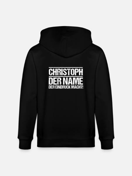 First name Chris Christoph - Stanley/Stella CULTIVATOR Unisex Organic Hooded Jacket - black