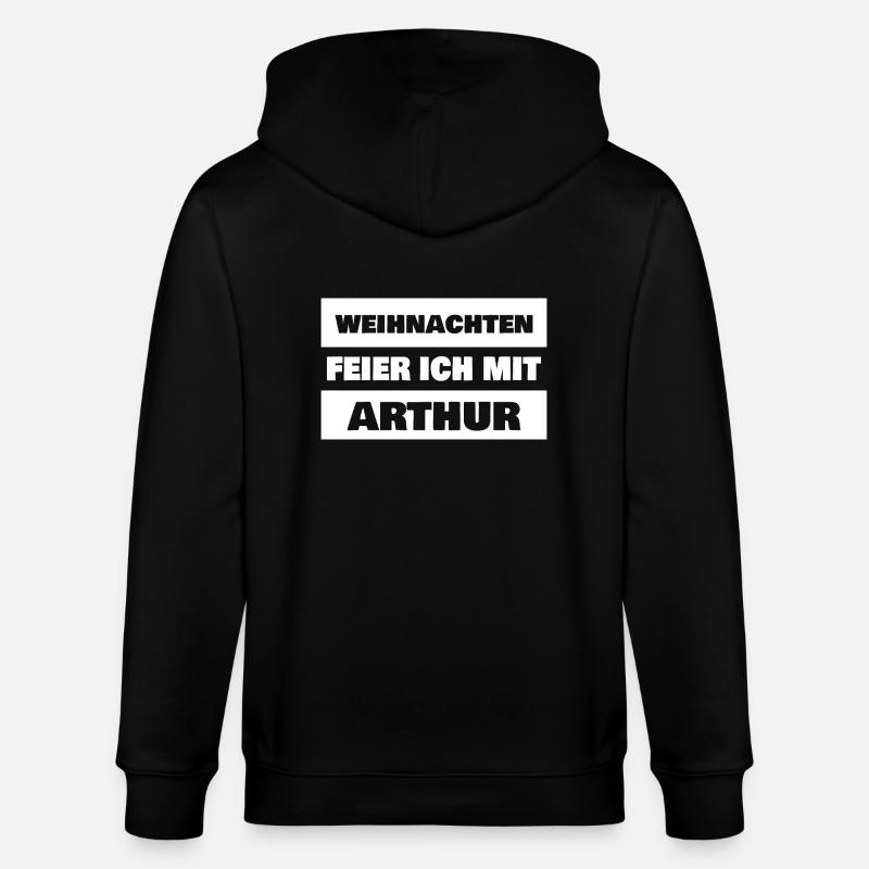 Vorname Arthur - Stanley/Stella Unisex Bio-Kapuzenjacke CULTIVATOR - Schwarz