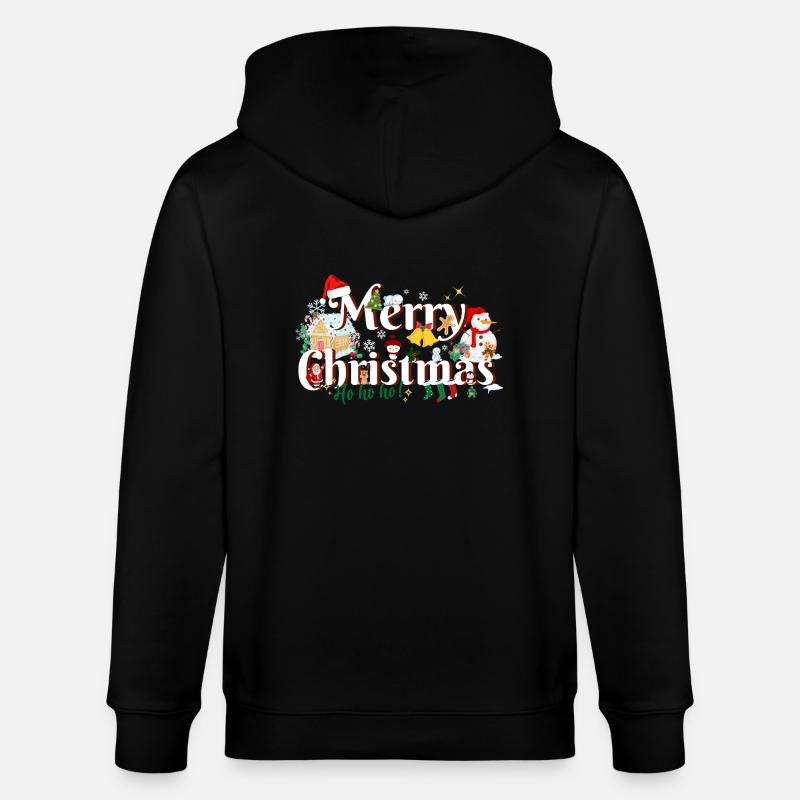 Joyeux Noël - Veste à capuche bio CULTIVATOR Stanley/Stella Unisexe - noir