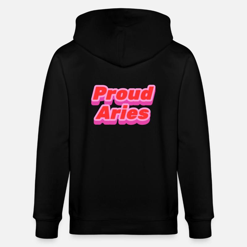 Proud Aries - stolzer Widder - Stanley/Stella Unisex Bio-Kapuzenjacke CULTIVATOR  - Schwarz