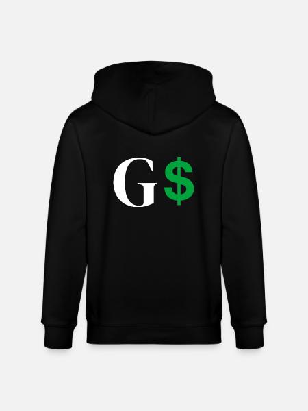 Letter g dollar - Stanley/Stella CULTIVATOR Unisex Organic Hooded Jacket - black