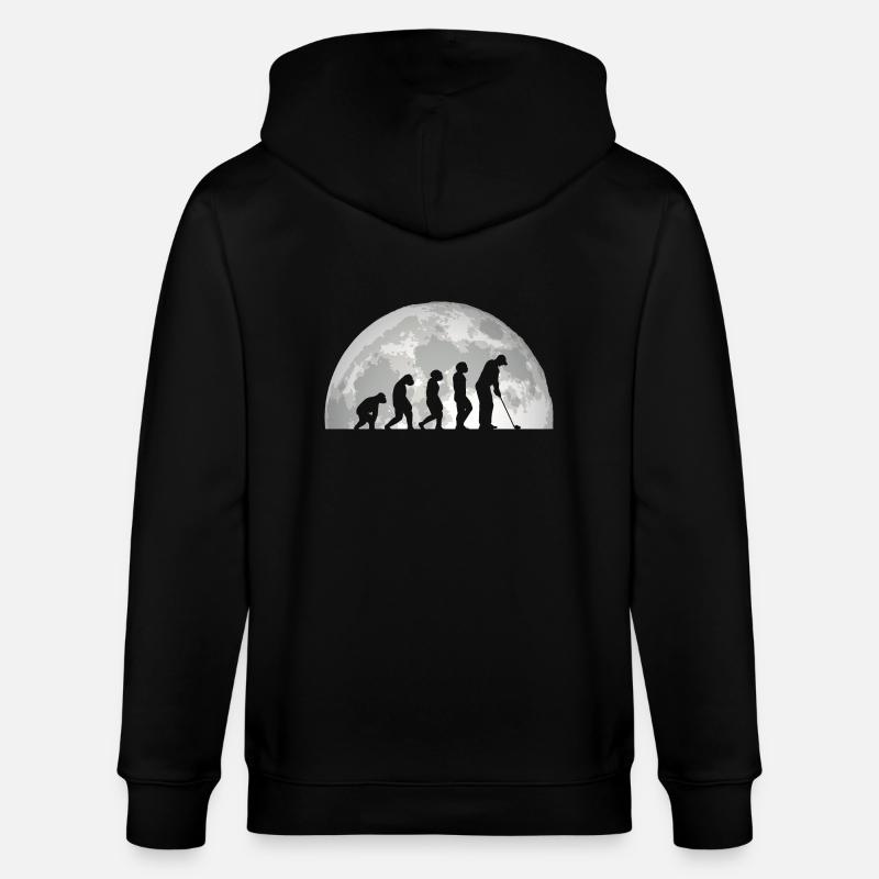 Golfer Evolution Golf - Stanley/Stella CULTIVATOR  Unisex Organic Hooded Jacket - black