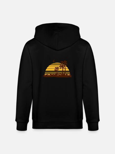 sunset - Stanley/Stella CULTIVATOR Unisex Organic Hooded Jacket - black