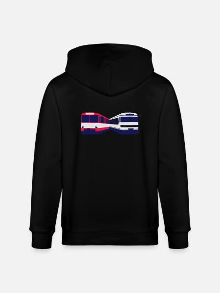 U-und S-Bahn Frankfurt - Stanley/Stella Unisex Bio-Kapuzenjacke CULTIVATOR  - Schwarz