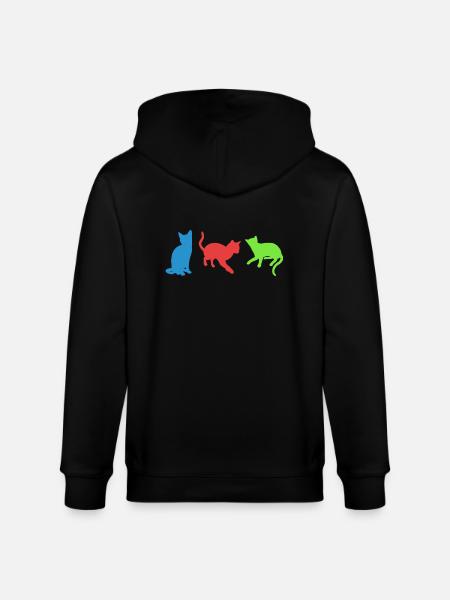 cats - Stanley/Stella CULTIVATOR  Unisex Organic Hooded Jacket - black