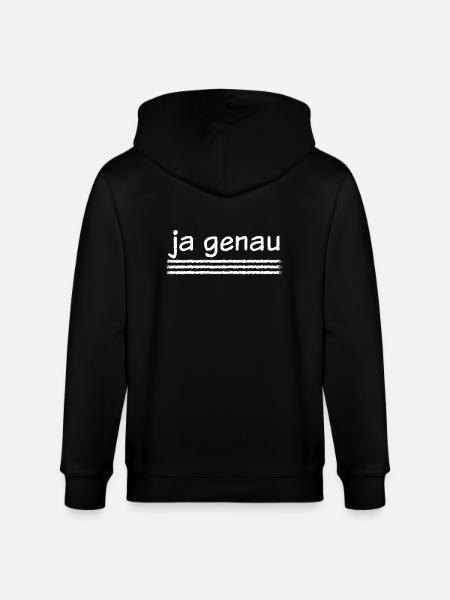 ja genau (white) - Stanley/Stella Unisex Bio-Kapuzenjacke CULTIVATOR  - Schwarz