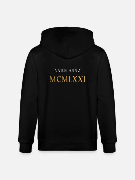 1971 MCMLXXI - Stanley/Stella CULTIVATOR  Unisex Organic Hooded Jacket - black