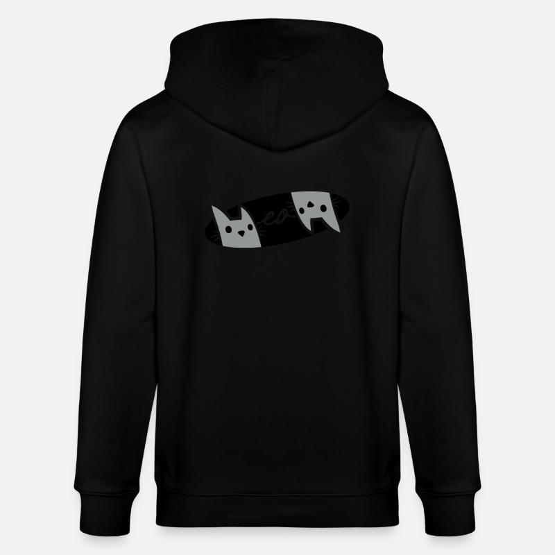 Logo des chats Text Meow - Veste à capuche bio CULTIVATOR Stanley/Stella Unisexe - noir