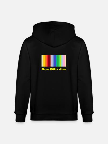 meine DNA = divers - Stanley/Stella Unisex Bio-Kapuzenjacke CULTIVATOR - Schwarz