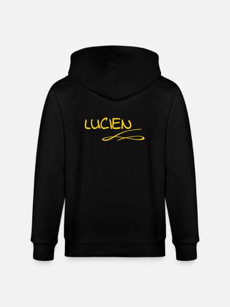 First name Lucien - Stanley/Stella CULTIVATOR Unisex Organic Hooded Jacket - black