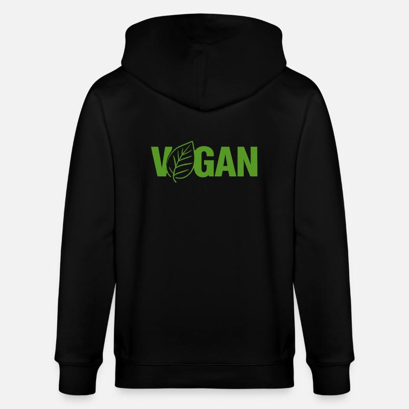 Végétalien Plante Végétalien - Veste à capuche bio CULTIVATOR Stanley/Stella Unisexe - noir
