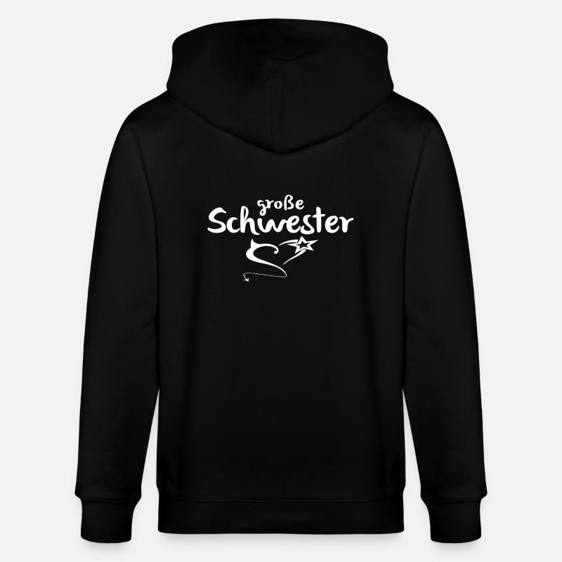 große Schwester - Stanley/Stella Unisex Bio-Kapuzenjacke CULTIVATOR  - Schwarz