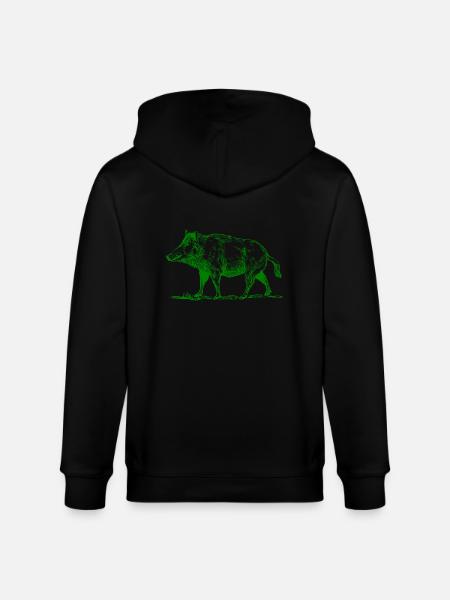 pig39 - Stanley/Stella CULTIVATOR Unisex Organic Hooded Jacket - black