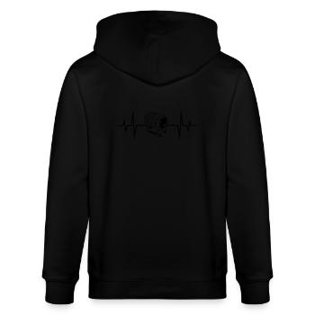 Beer barrel puls - Stanley/Stella CULTIVATOR  Unisex Organic Hooded Jacket - black - Back - Anna (173cm)