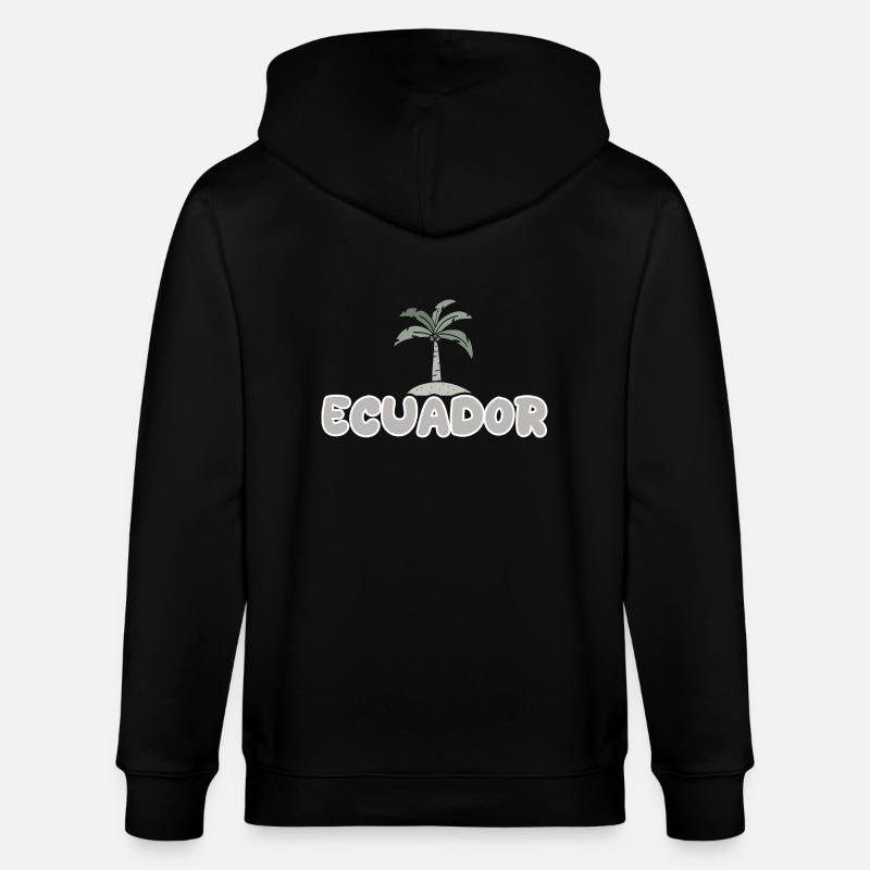 Ecuador als Ecuador - Stanley/Stella Unisex Bio-Kapuzenjacke CULTIVATOR  - Schwarz
