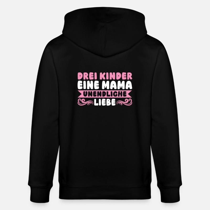 Maman de 3 enfants - Veste à capuche bio CULTIVATOR Stanley/Stella Unisexe - noir