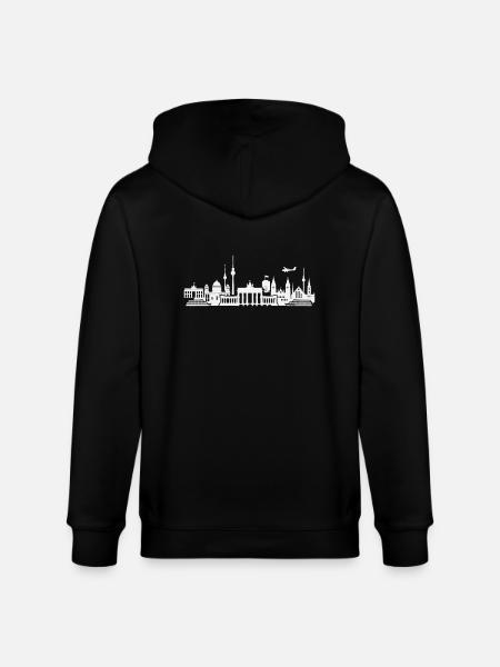 Berlin Skyline - Stanley/Stella CULTIVATOR Unisex Organic Hooded Jacket - black