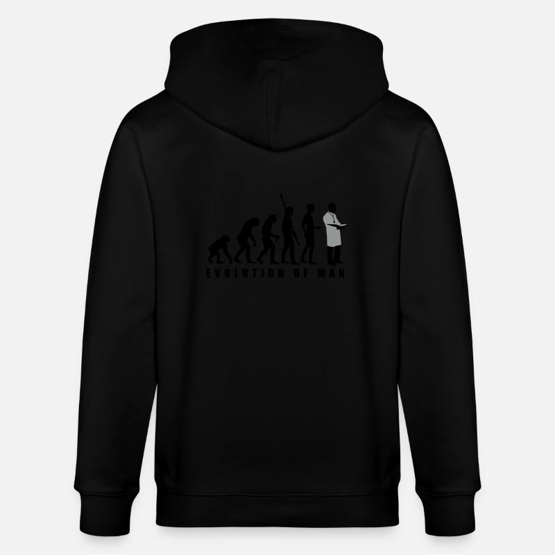 evolution_arzt_2c - Stanley/Stella Unisex Bio-Kapuzenjacke CULTIVATOR  - Schwarz