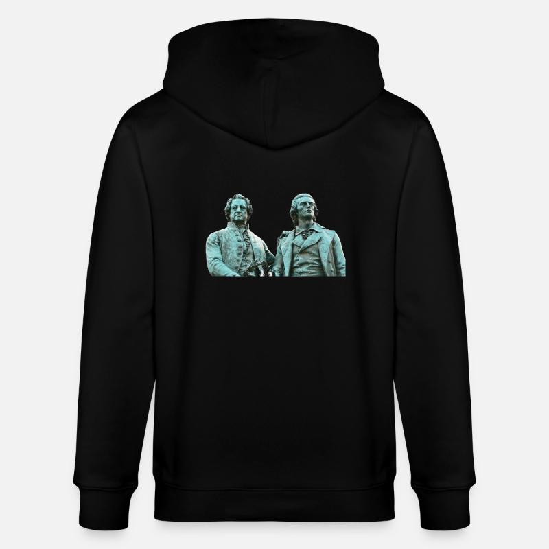 Weimar Göthe Schiller monument - Veste à capuche bio CULTIVATOR Stanley/Stella Unisexe - noir