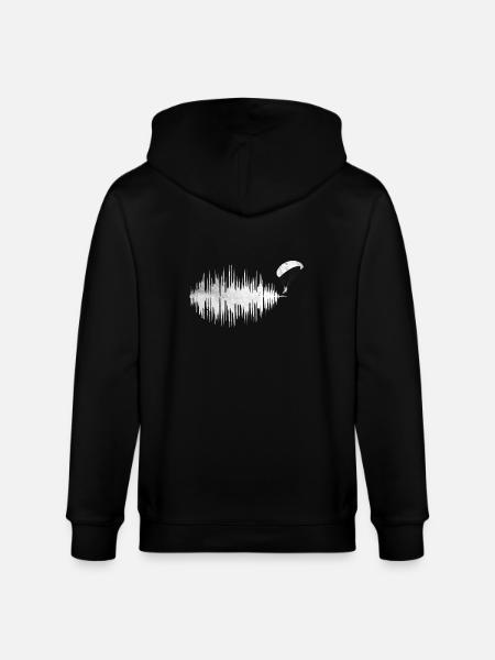 Herzfrequenz Frequenz Paragleiter Paragleiten - Stanley/Stella Unisex Bio-Kapuzenjacke CULTIVATOR  - Schwarz